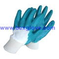 Cotton Interlock Liner, Nitrile Coating, Half Coated Safety Gloves